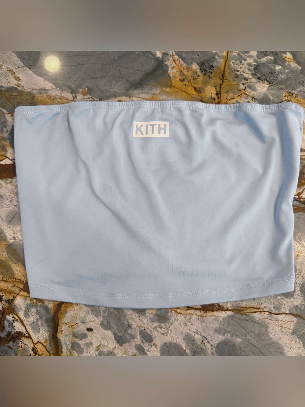 KITH tube top baby blue basics